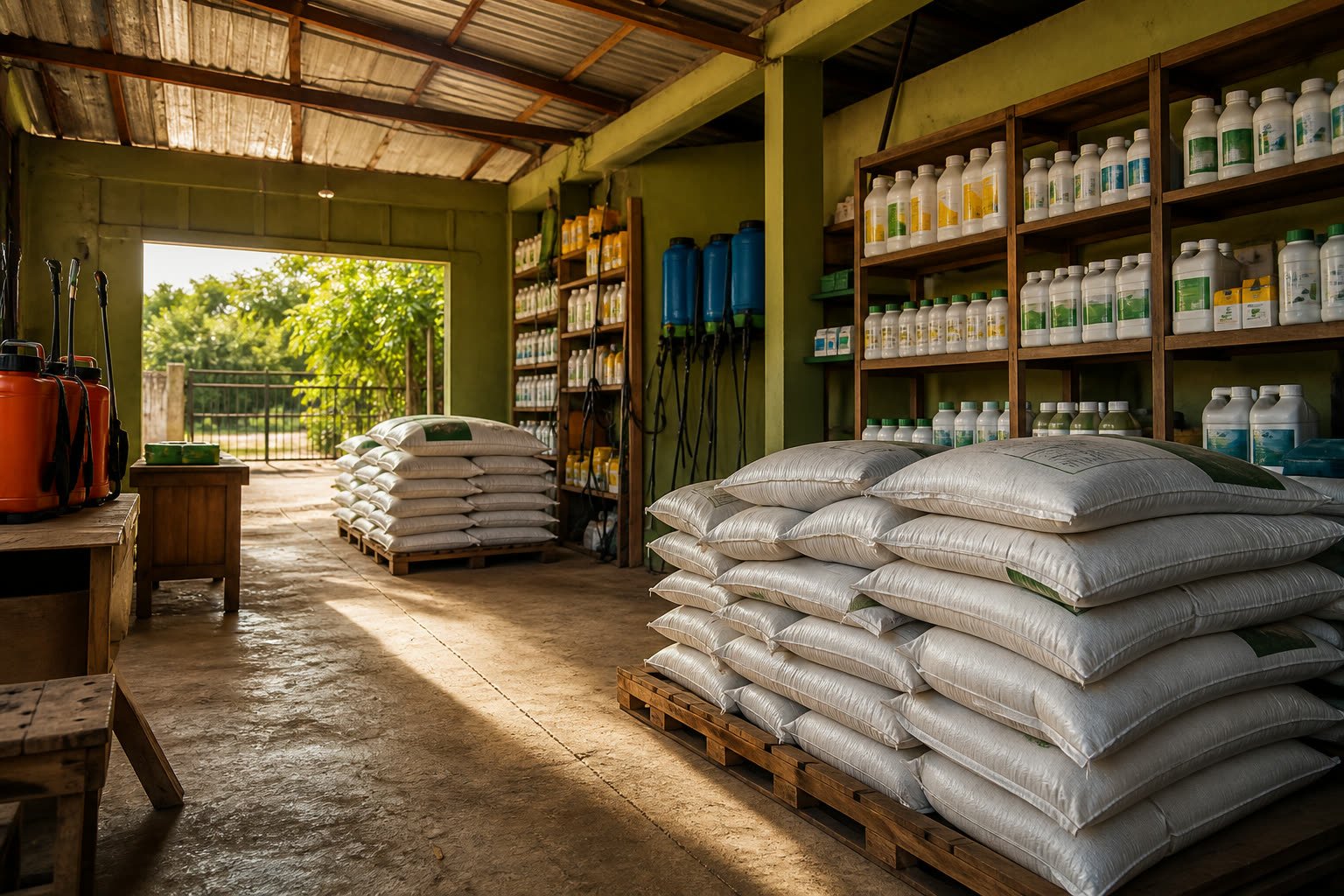 Agroservicio con fertilizantes y agroquímicos para café