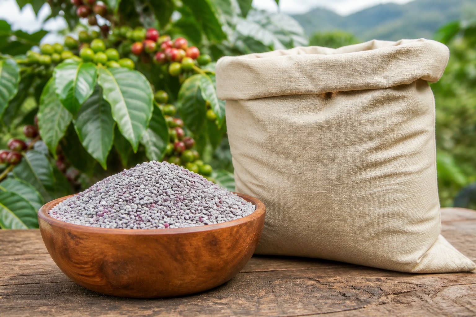Fertilizante NPK y abonos para café